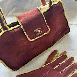 COPY - Chanel Shearling Handbag & gloves
